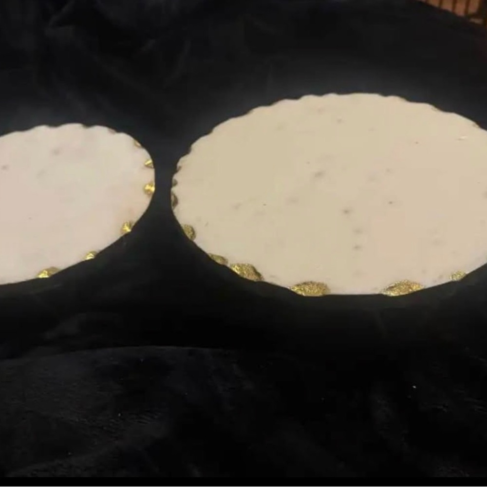 Elegant White and Gold risers